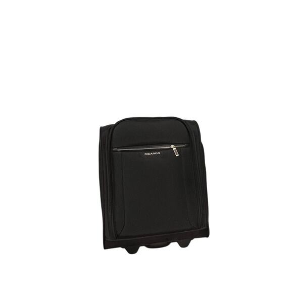 Ricardo Black Gray Softr Shell Carry On Suitcase Roller - Picture 1 of 7